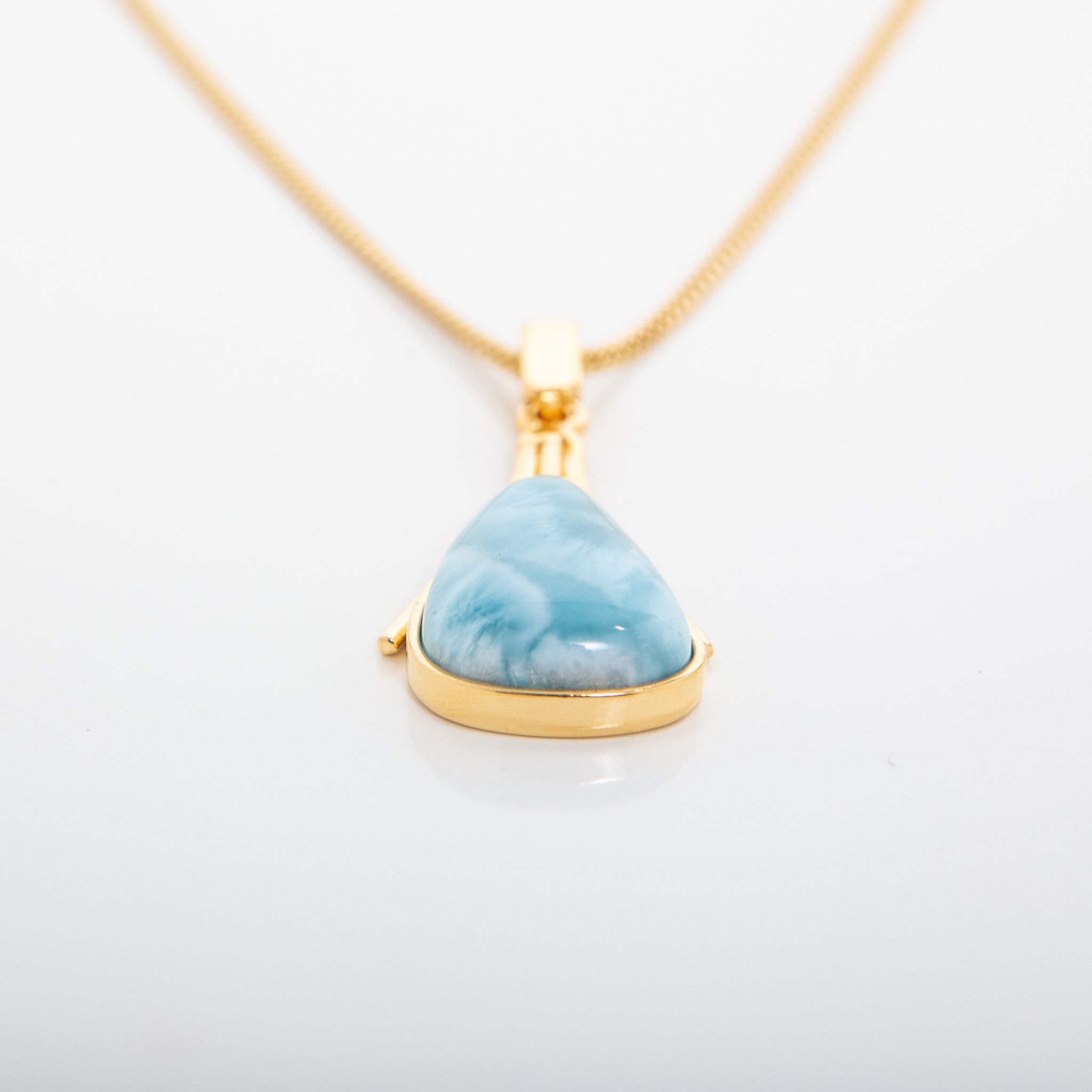 Larimar Gold Pendant Munir by The Larimar Shop