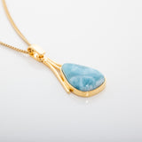 Larimar Gold Pendant Munir by The Larimar Shop