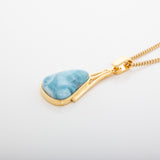 Larimar Gold Pendant Munir by The Larimar Shop