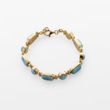 Isola Tennis Bracelet made of real Larimar stones on a white background 
