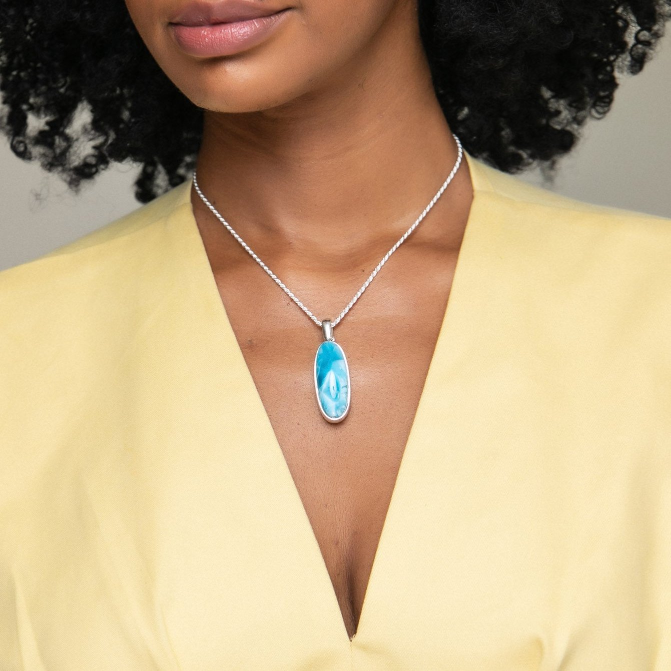 Larimar Stone Mae Pendant