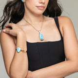 Larimar Gold Vermeil Cuff Leni