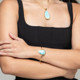 Larimar Gold Vermeil Cuff Lux