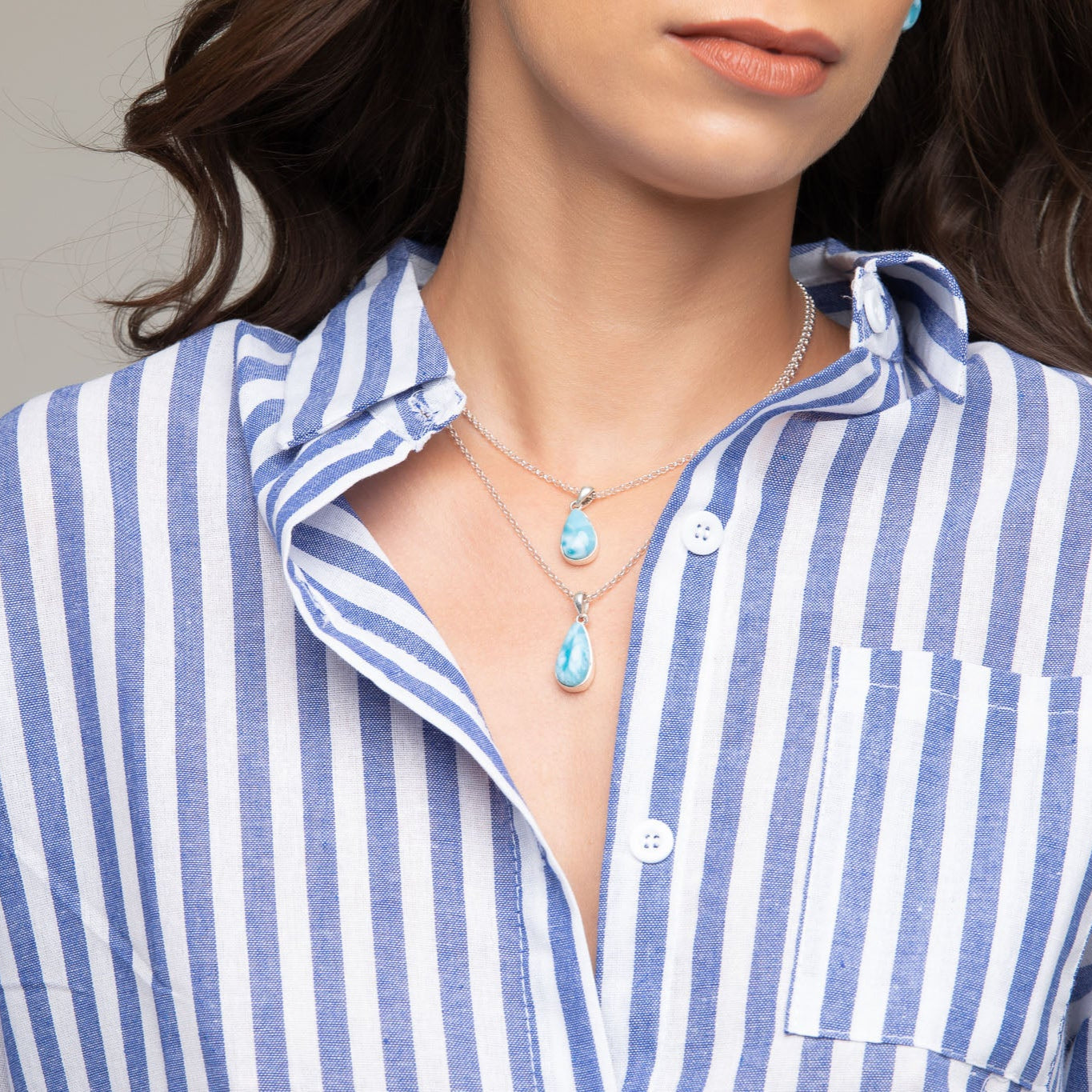 Larimar Pink Conch Moon Charm | Salinas Collection by The