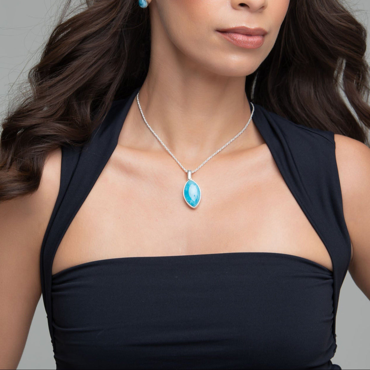 Larimar Pendant Vivian Marquis Cut
