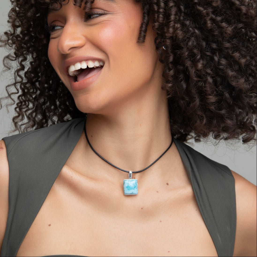 Larimar Pendant Ava