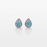 Larimar & Cubic Zirconia Earrings Whish
