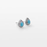 Larimar & Cubic Zirconia Earrings Whish
