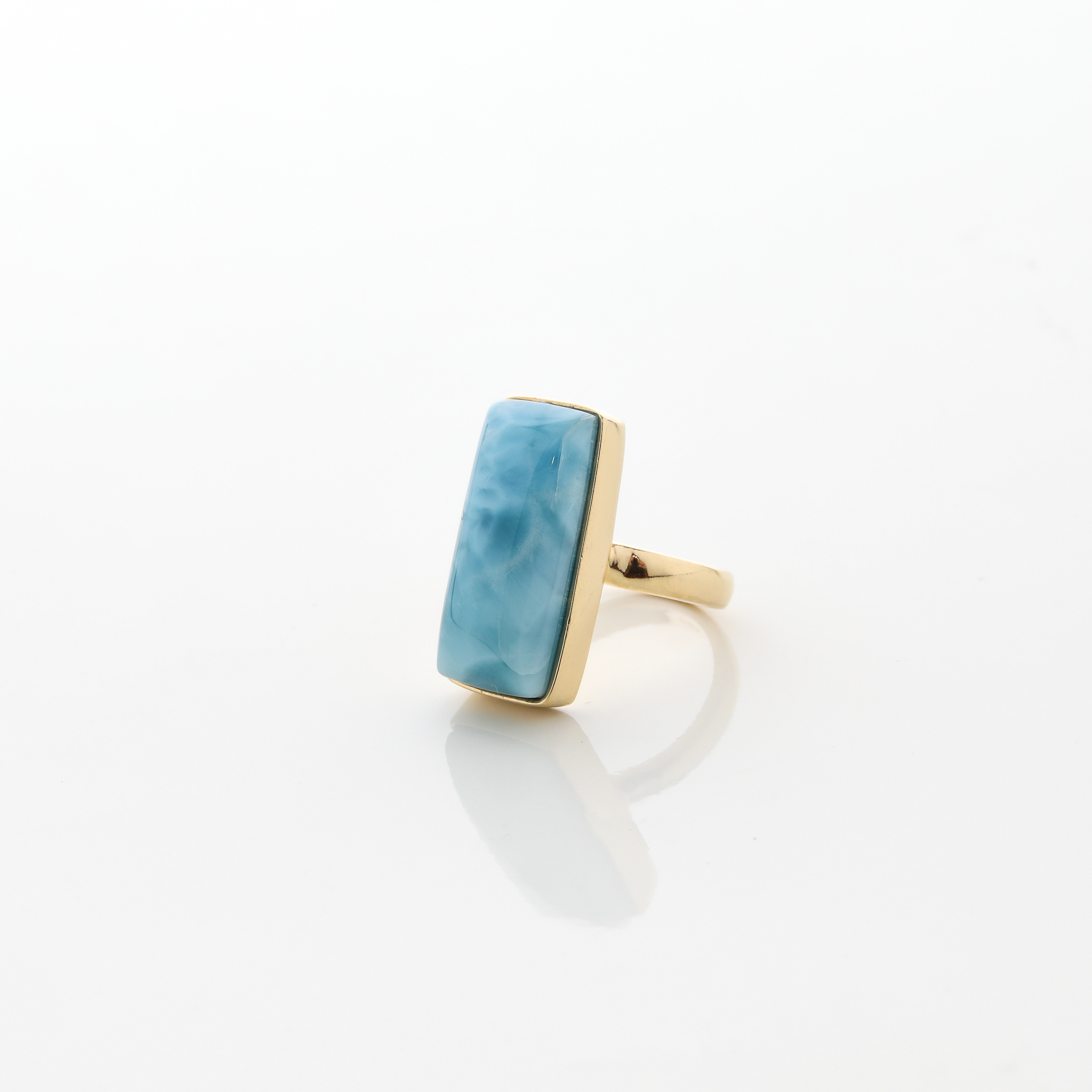 Resse Larimar Ring Gold Vermeil