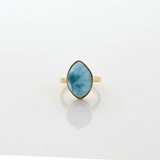 Gold Vermeil Larimar Ring Sage