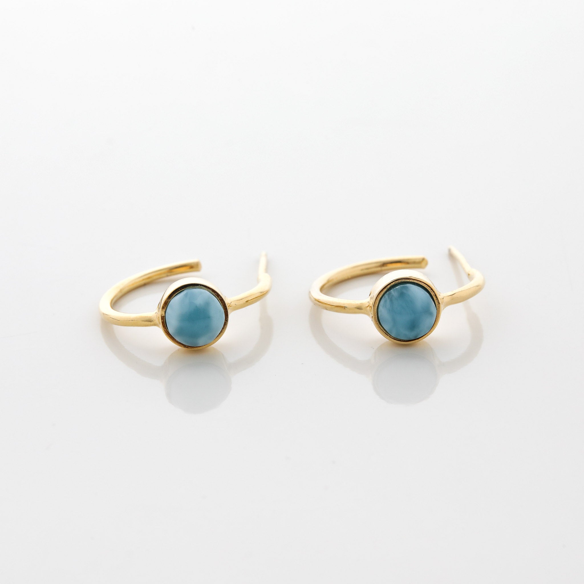 Vermeil Larimar Hoops Valencia