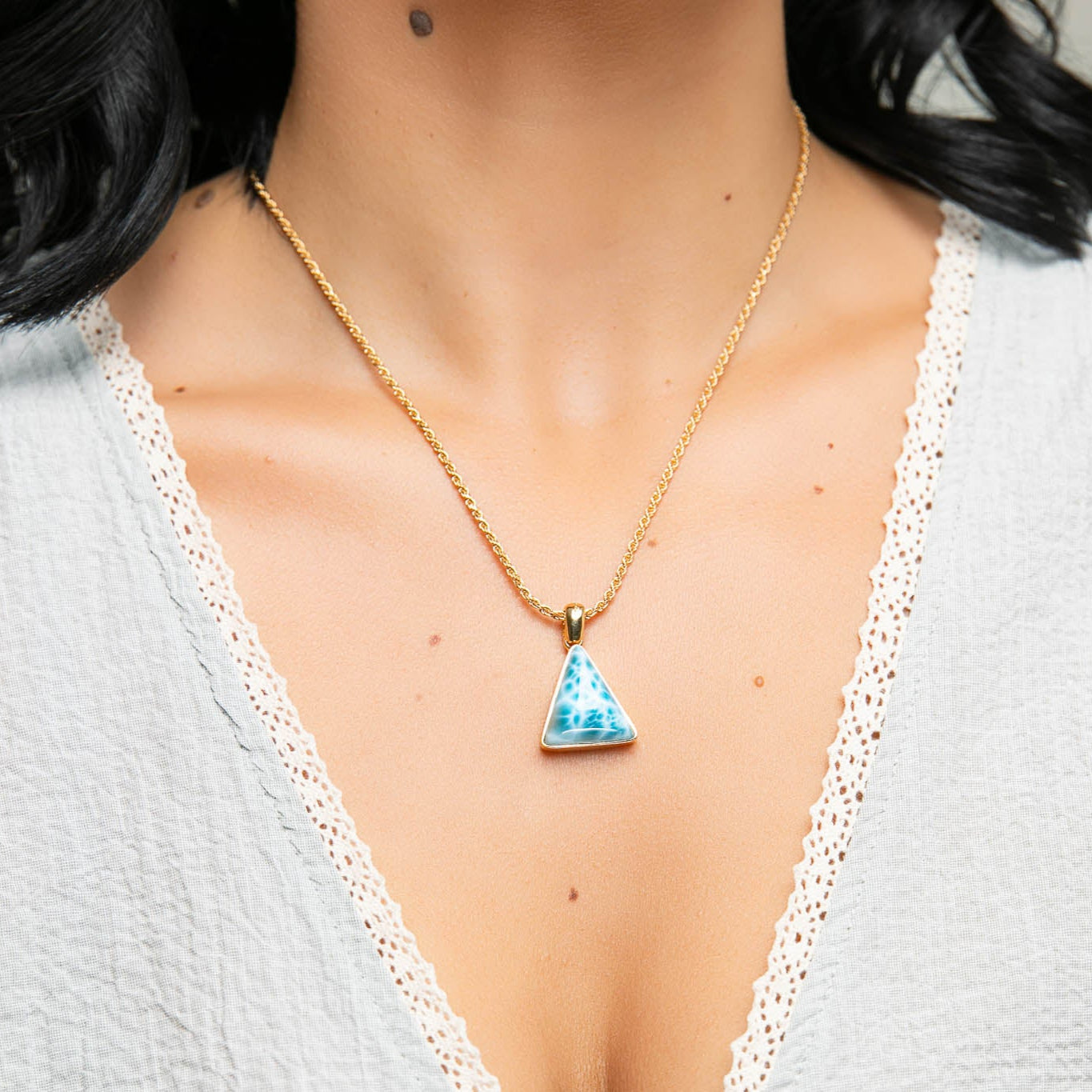 Larimar Gold Vermeil Pendant Oakley