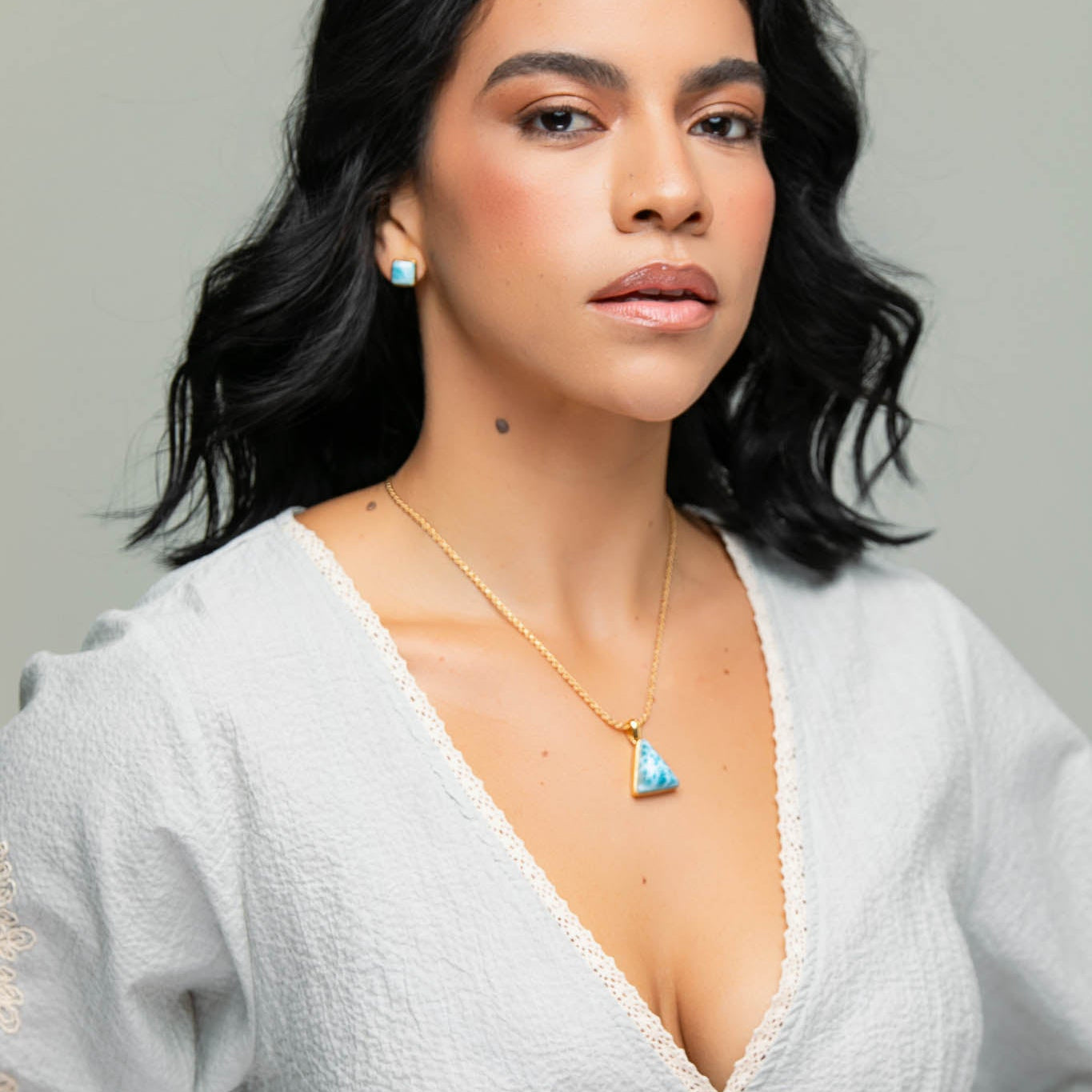 Larimar Gold Vermeil Pendant Oakley
