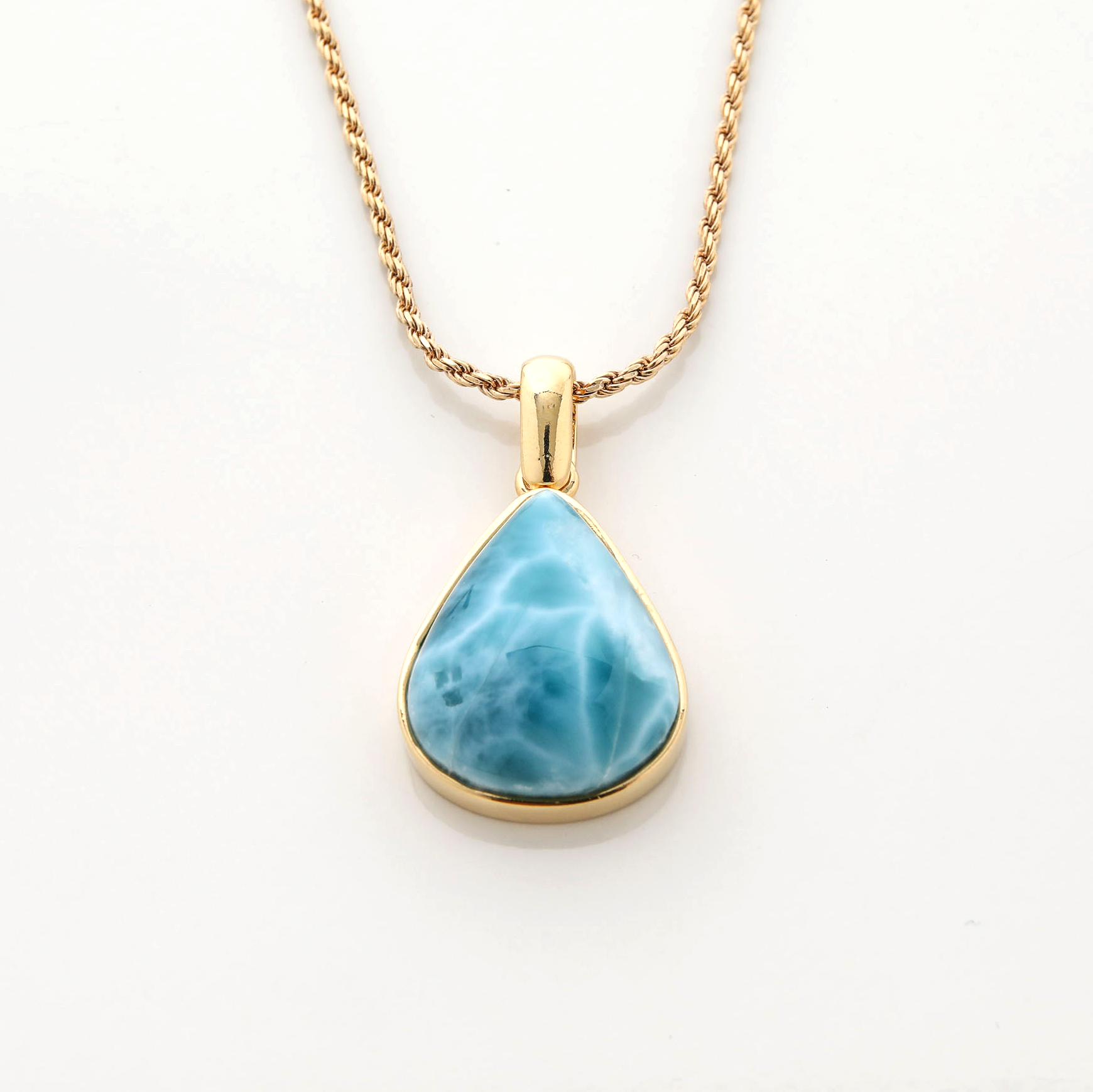 Gold Vermeil Larimar Pendant Saachi