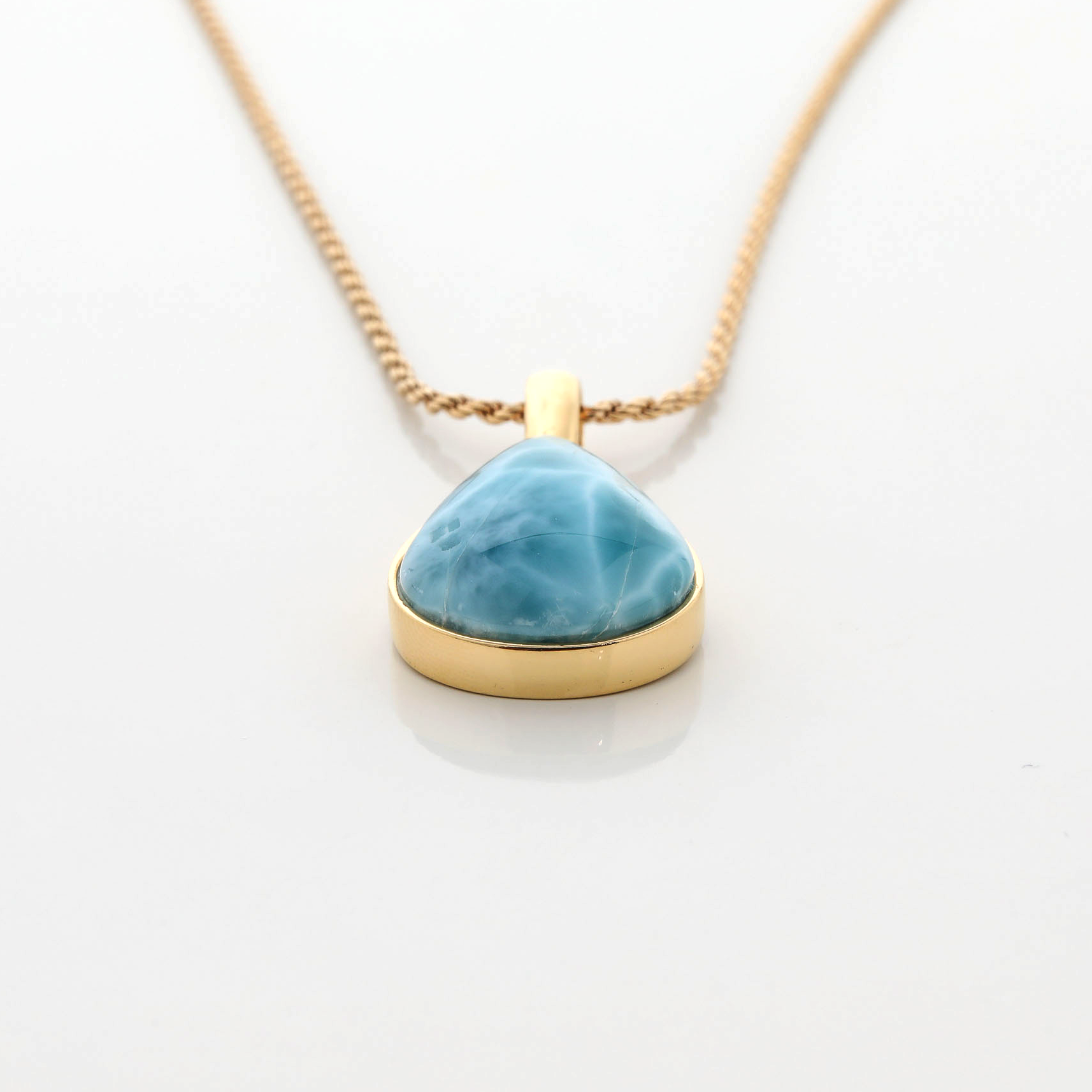 Gold Vermeil Larimar Pendant Saachi