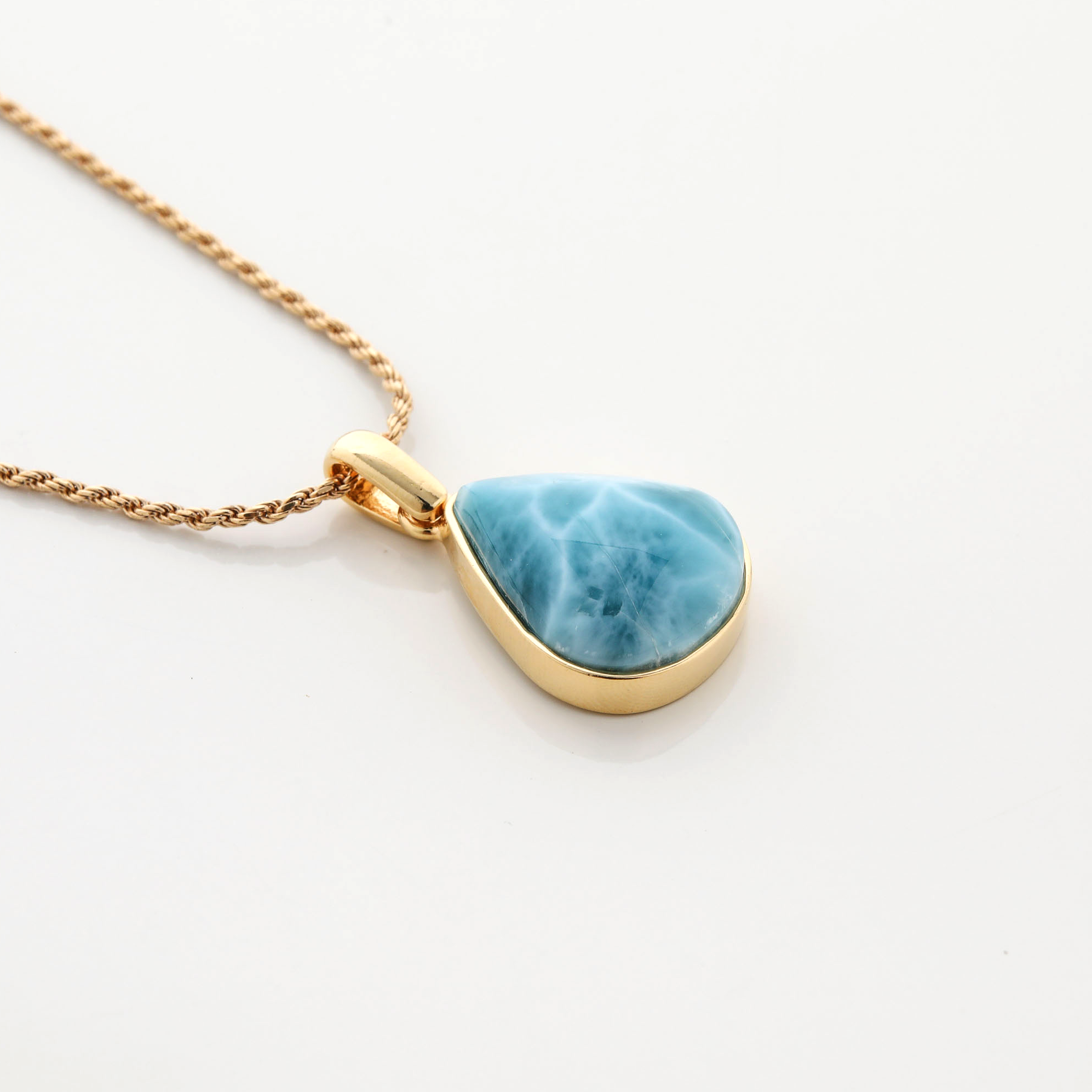 Gold Vermeil Larimar Pendant Saachi