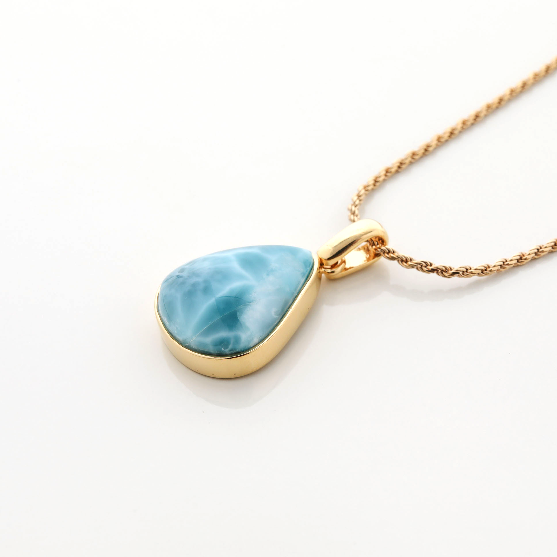 Gold Vermeil Larimar Pendant Saachi