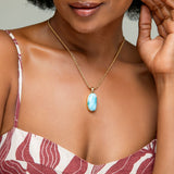 Vermeil Larimar Pendant Padma