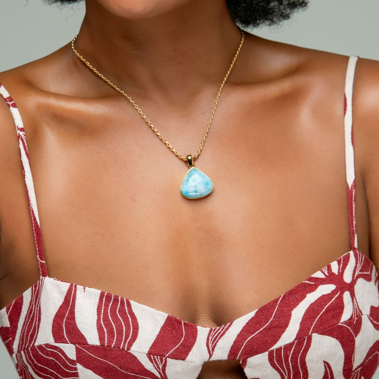 Vermeil Larimar Pendant Palmer