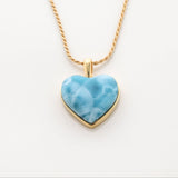 Gold Vermeil Heart Pendant Rose