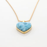 Gold Vermeil Heart Pendant Rose