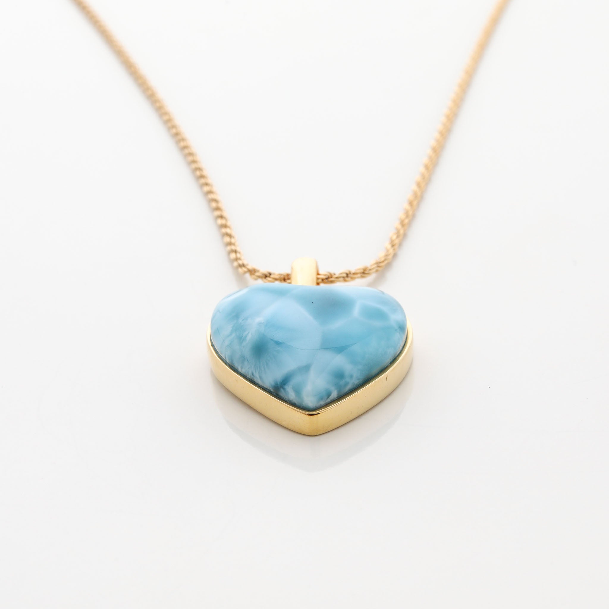 Gold Vermeil Heart Pendant Rose