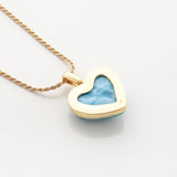 Gold Vermeil Heart Pendant Rose