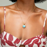 Vermeil Larimar Heart Pendant Penny