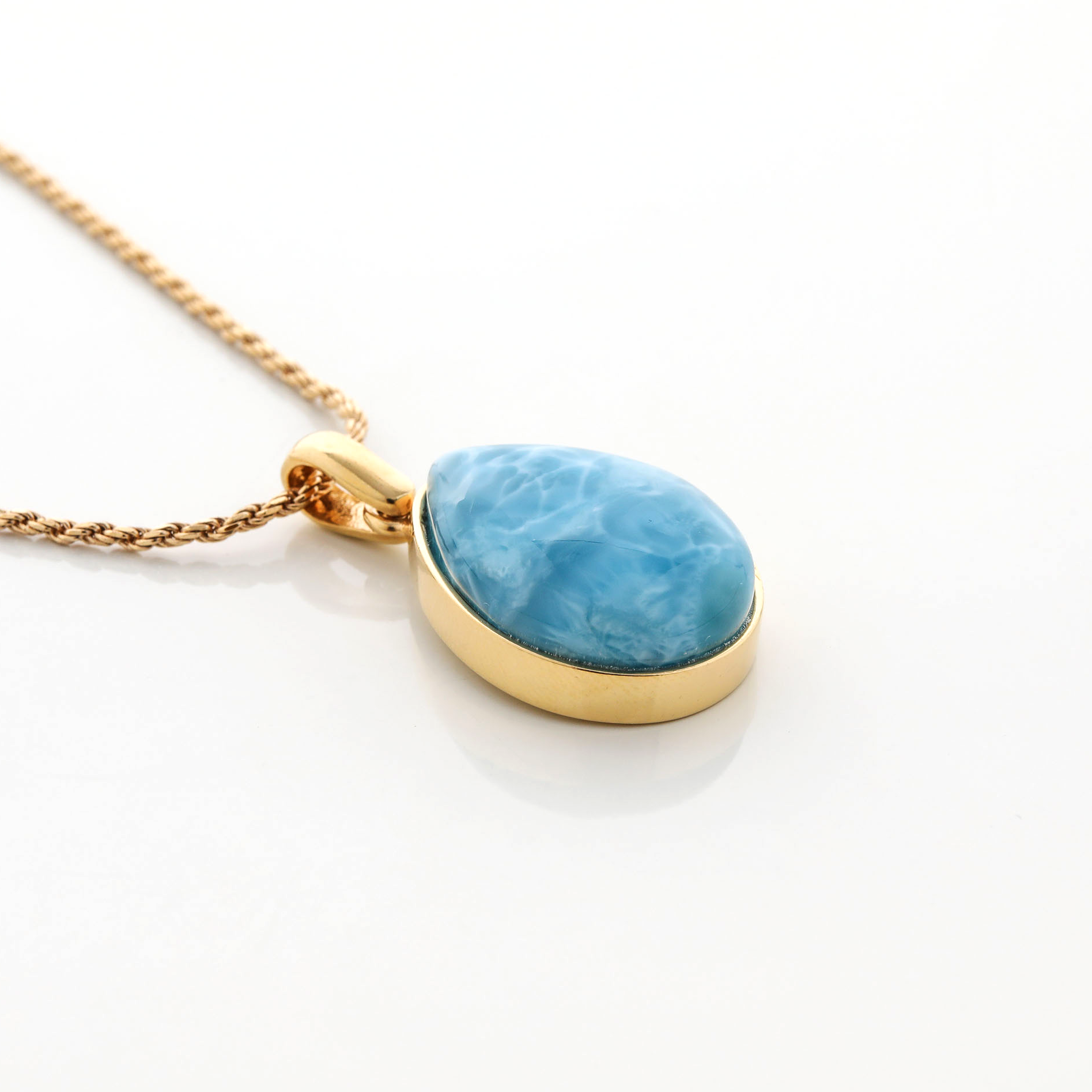 Gold Vermeil Larimar Pendant Sophie