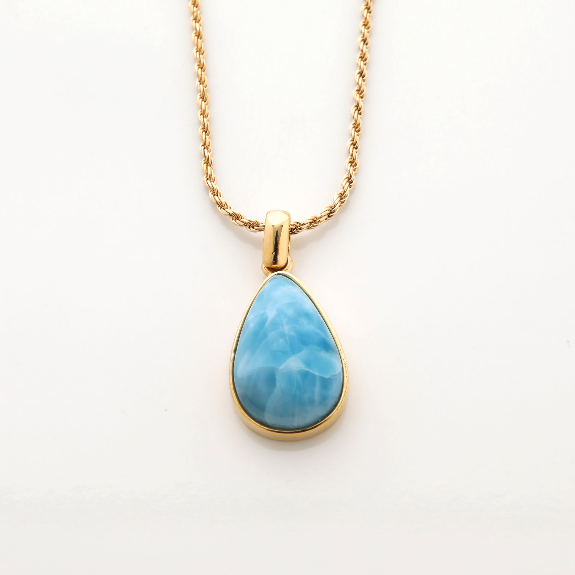 Larimar Gold Vermeil Sloane Pendant