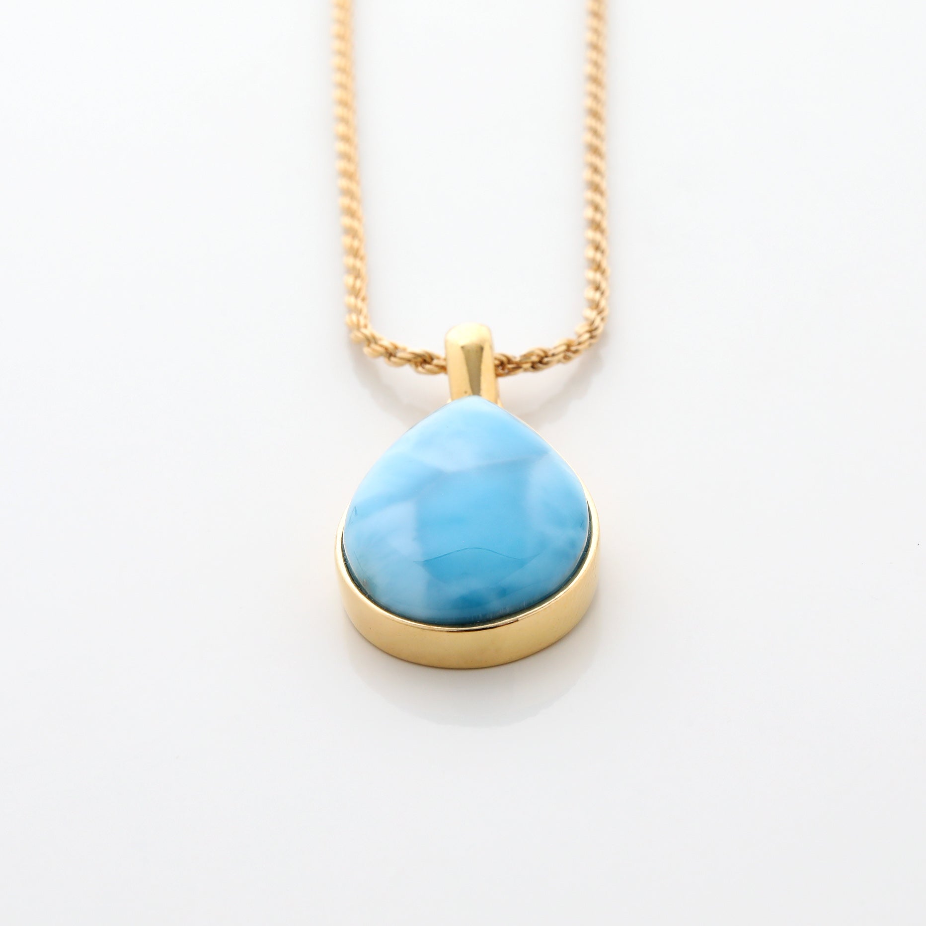 Gold Vermeil Larimar Pendant Riley