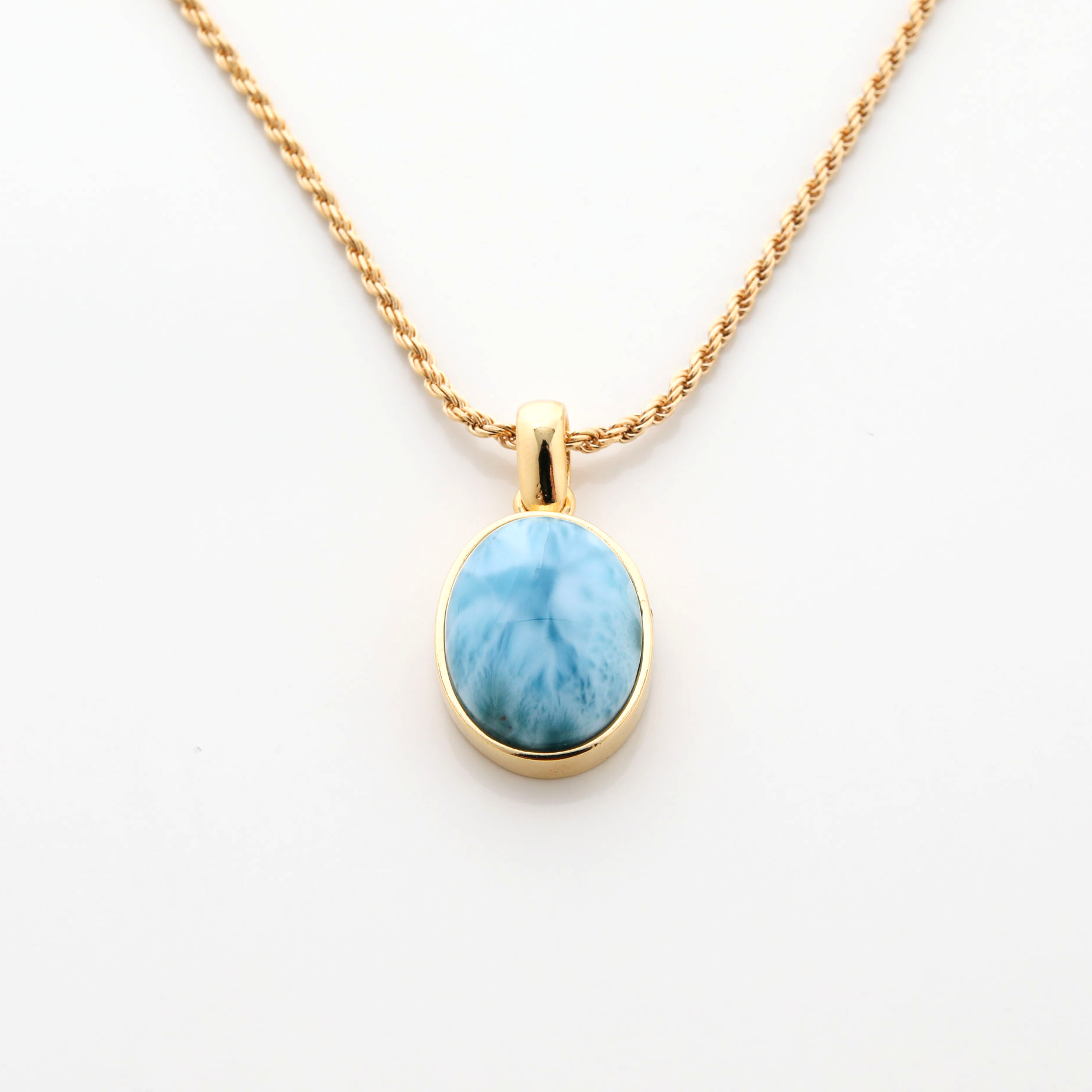 Gold Vermeil Larimar Pendant Siya