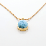 Gold Vermeil Larimar Pendant Siya