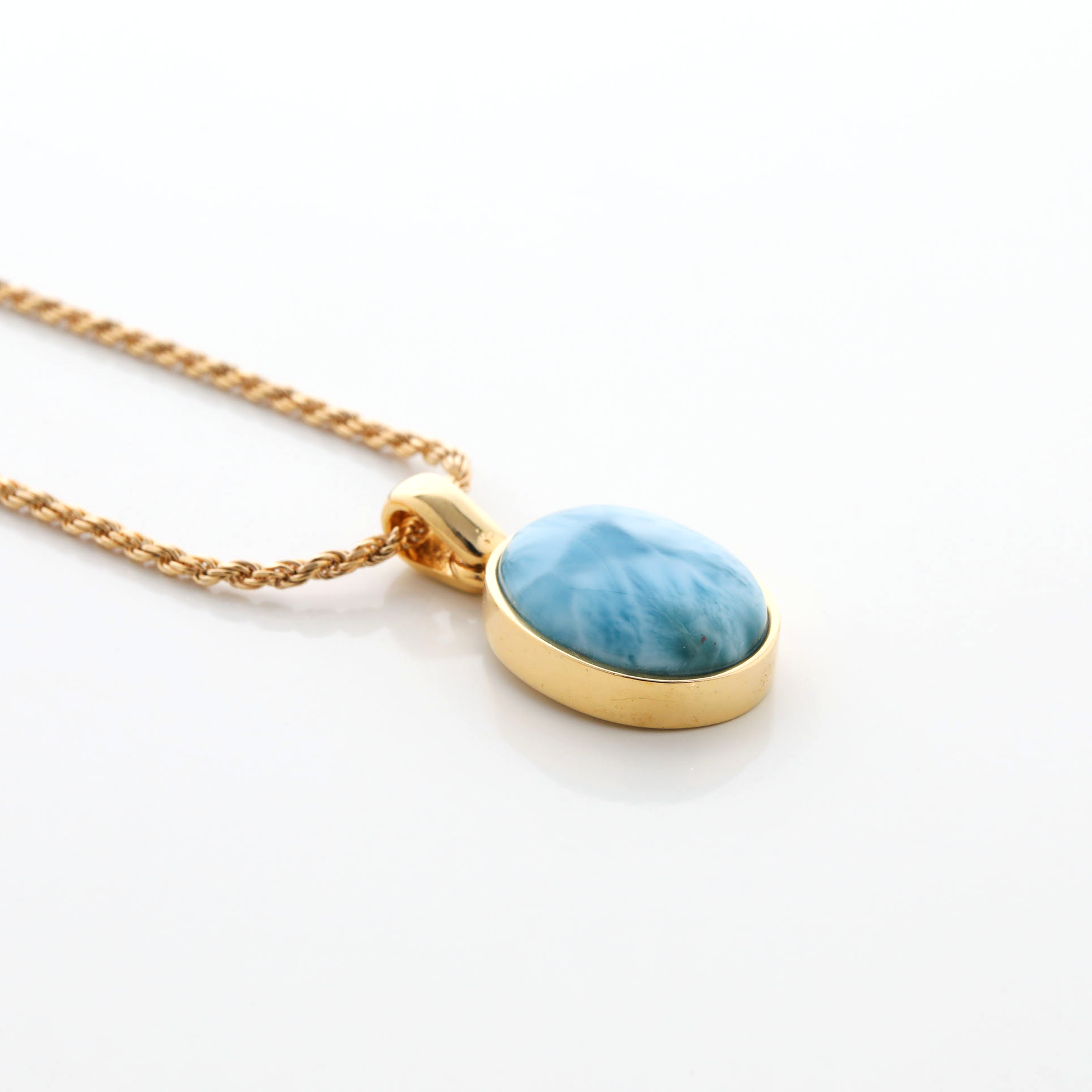 Gold Vermeil Larimar Pendant Siya