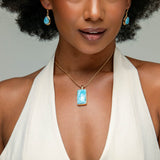 Larimar Gold Vermeil Pendant Charlotte