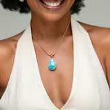 Larimar Gold Vermeil Pendant Chloe
