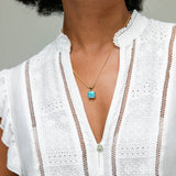 Larimar Gold Vermeil Pendant Tea