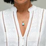 Larimar Gold Vermeil Pendant Taj