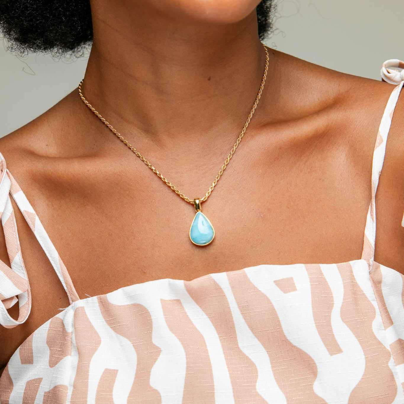 Larimar Gold Vermeil Pendant Winnie
