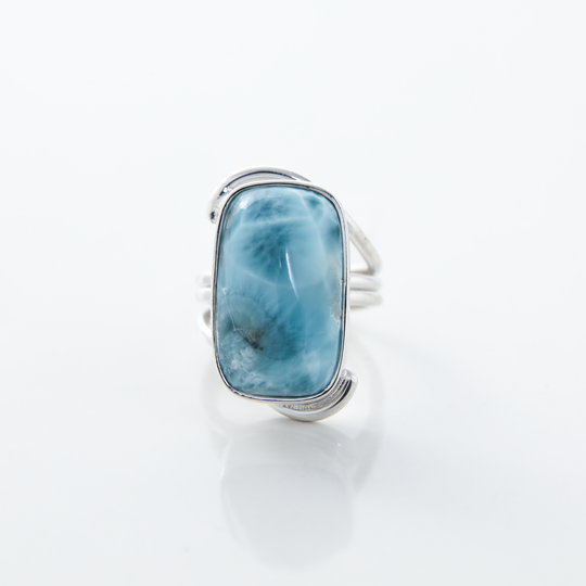 Larimar Ring + Sterling Silver Jewelry + FREE Gift Box + FREE Shipping  Codes - AlphaVariable