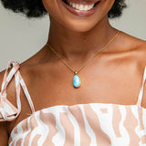 Larimar Gold Vermeil Pendant Willa