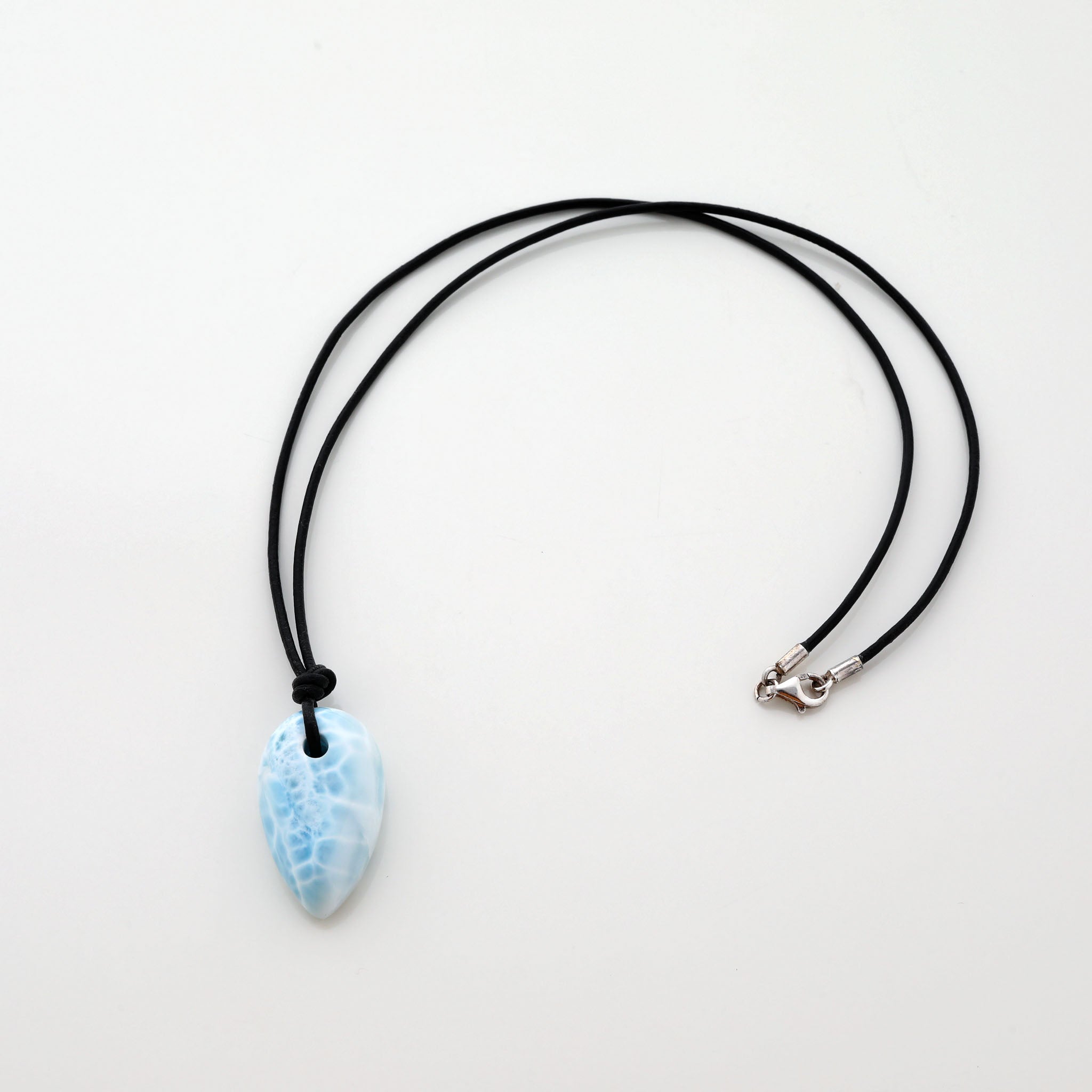 Larimar Leather Necklace Jasper