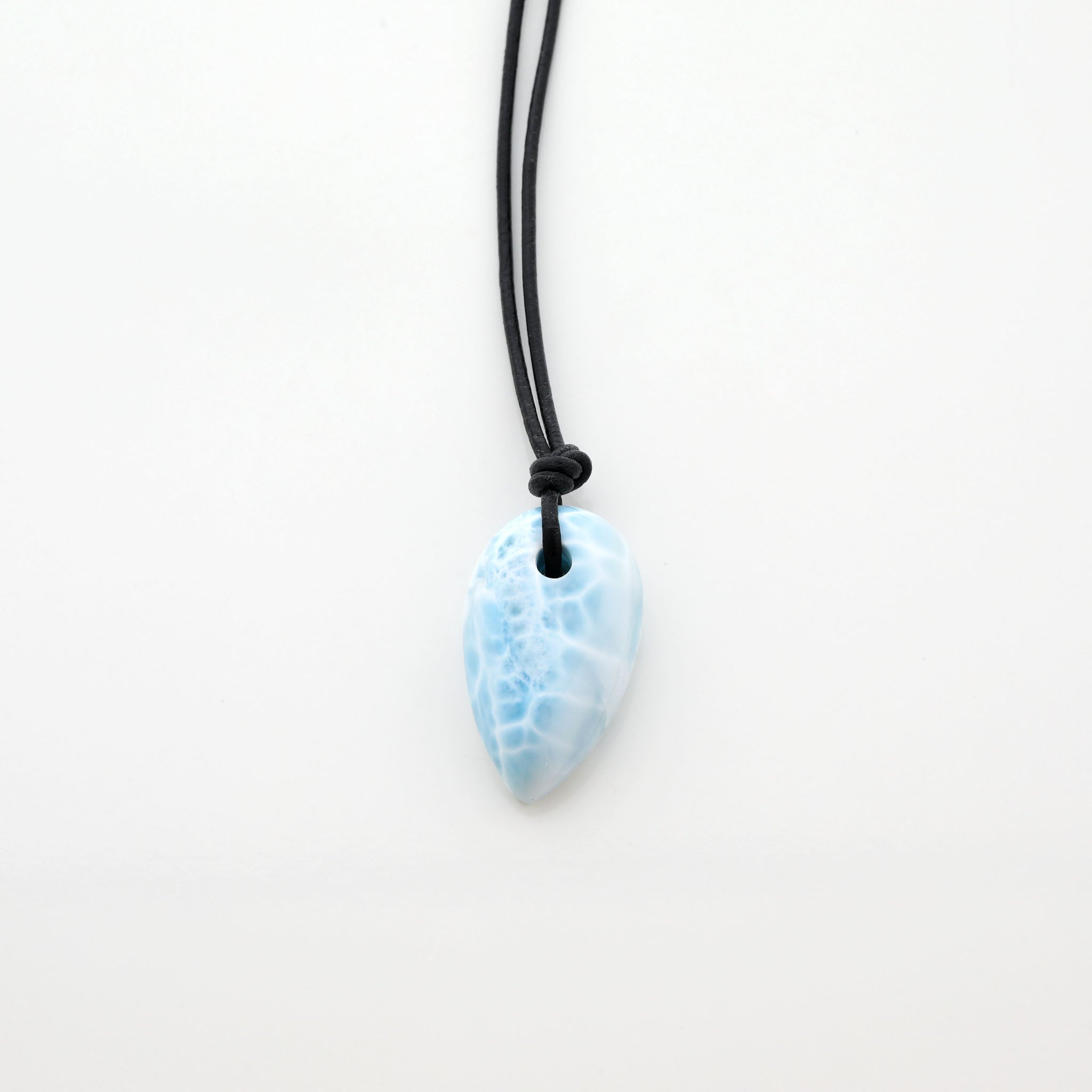 Larimar Leather Necklace Jasper