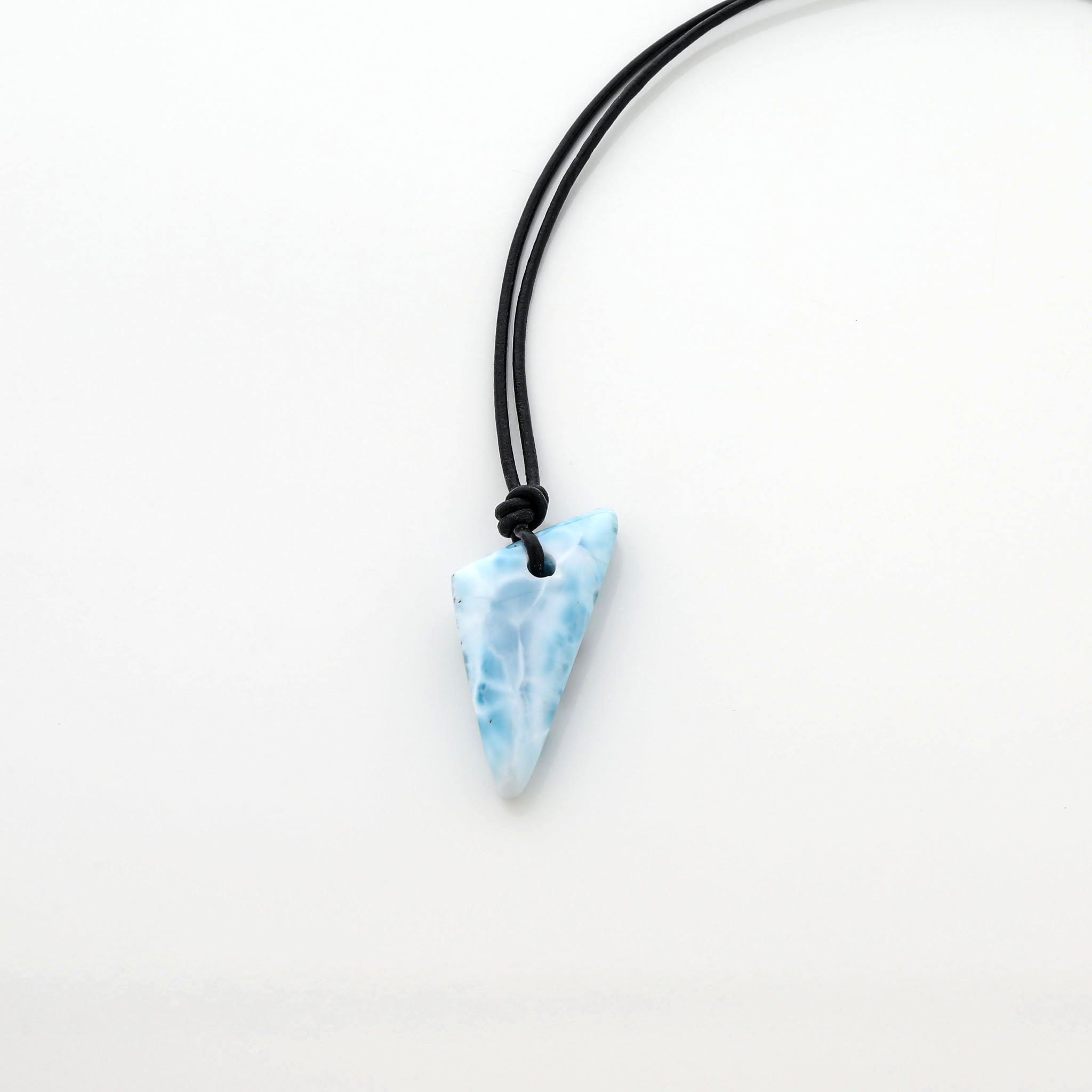 Men Leather Larimar Necklace Ramsay