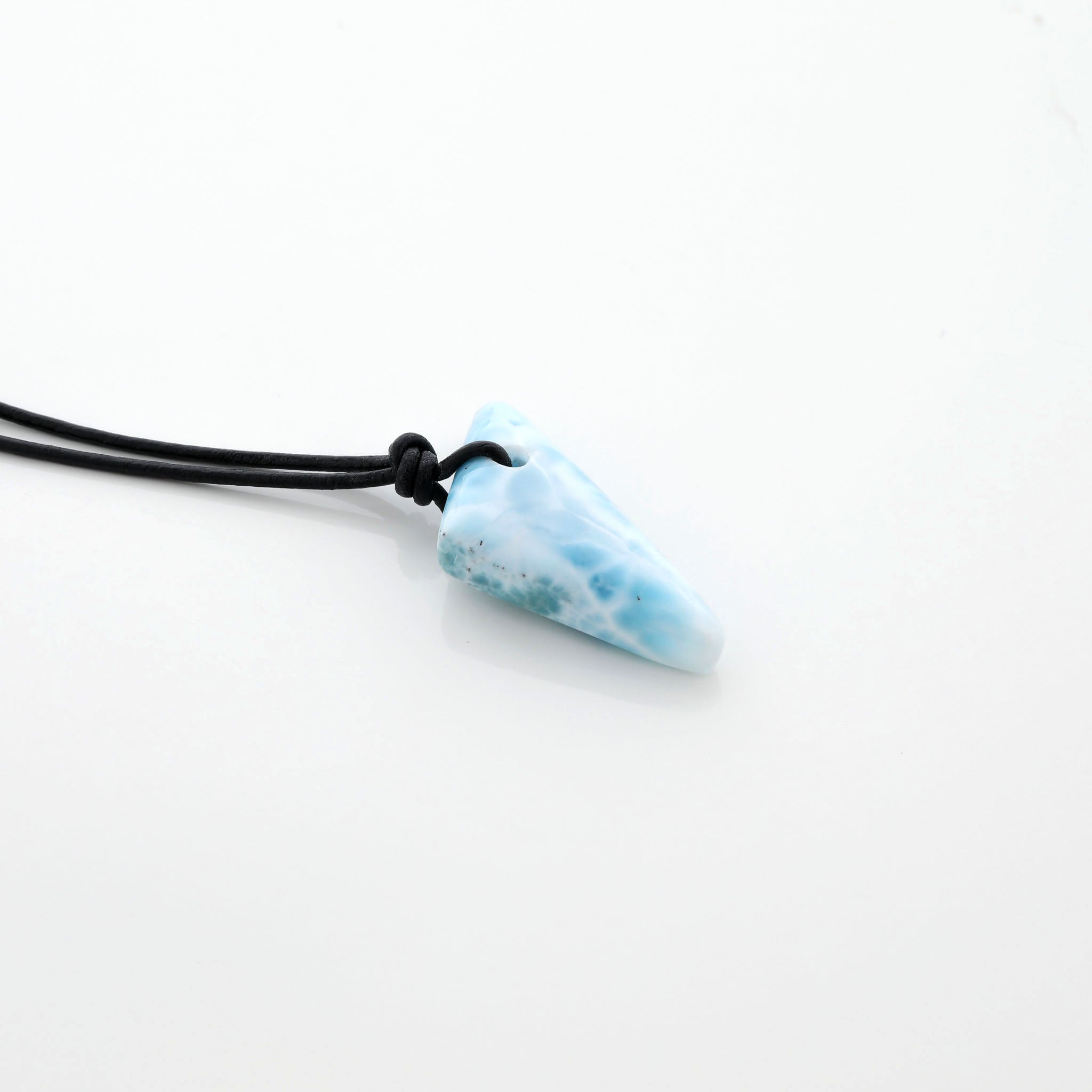 Men Leather Larimar Necklace Ramsay