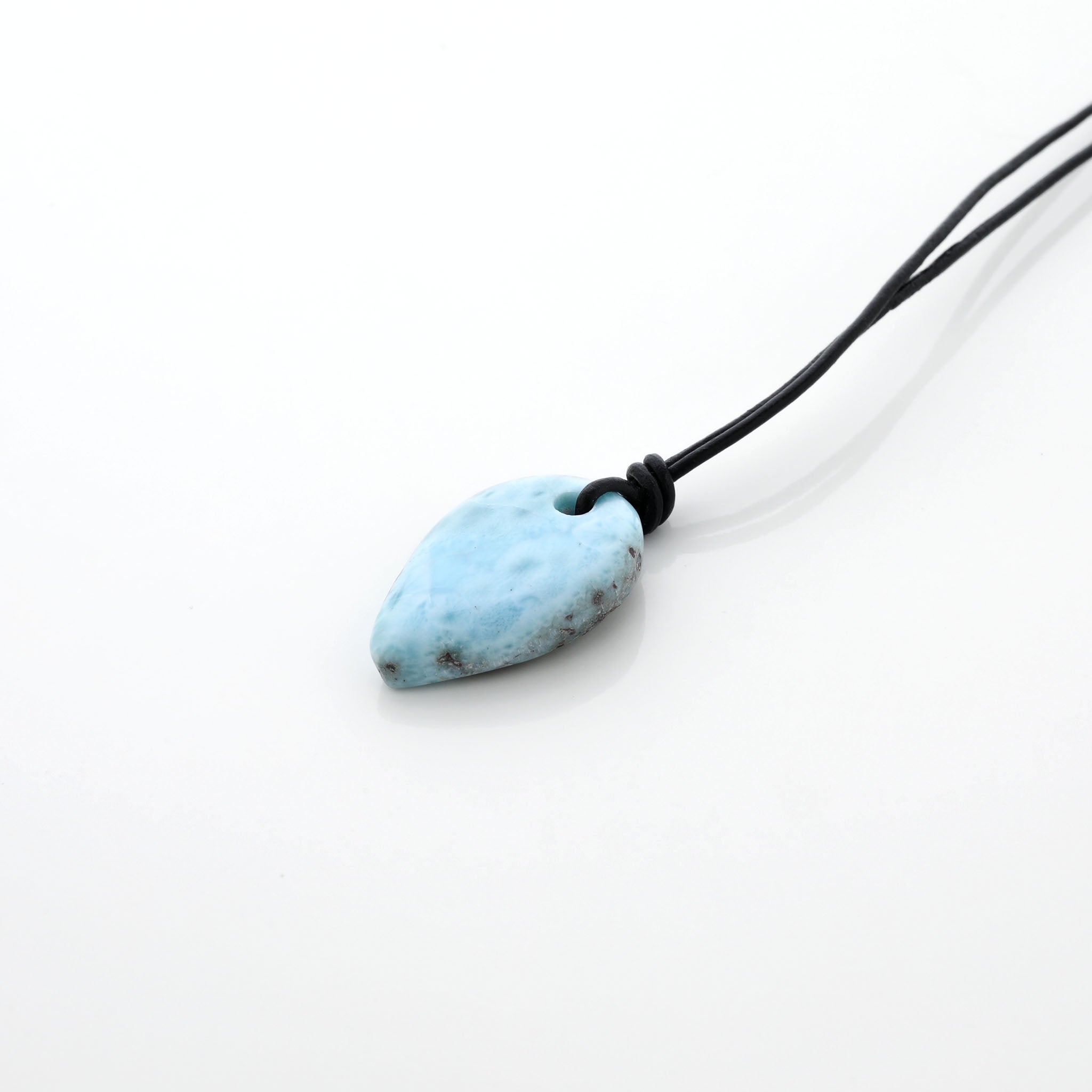 Larimar Leather Necklace Jay