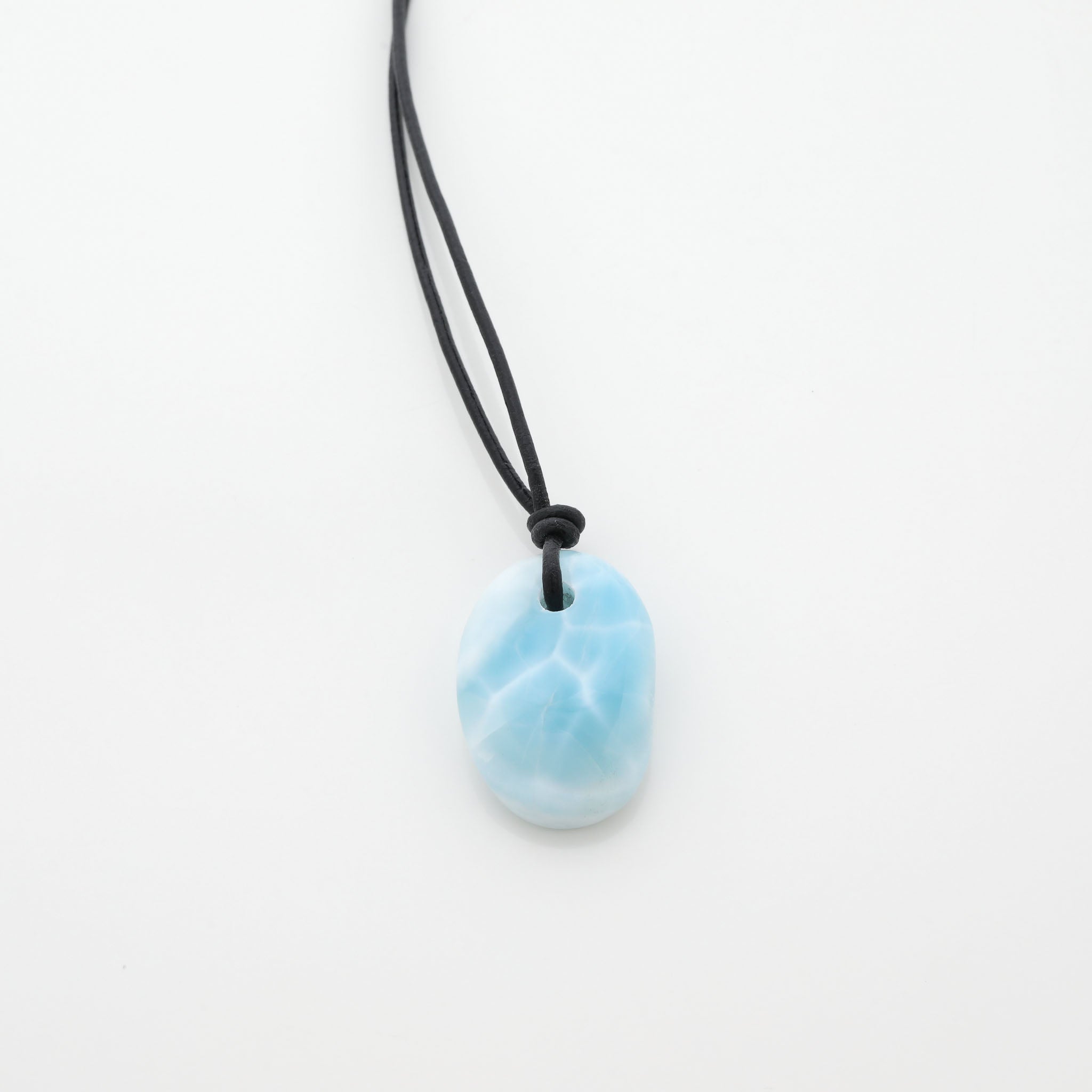 ❤larimar❤ Larimar Leather Necklace Jordan | Larimar Stone | The