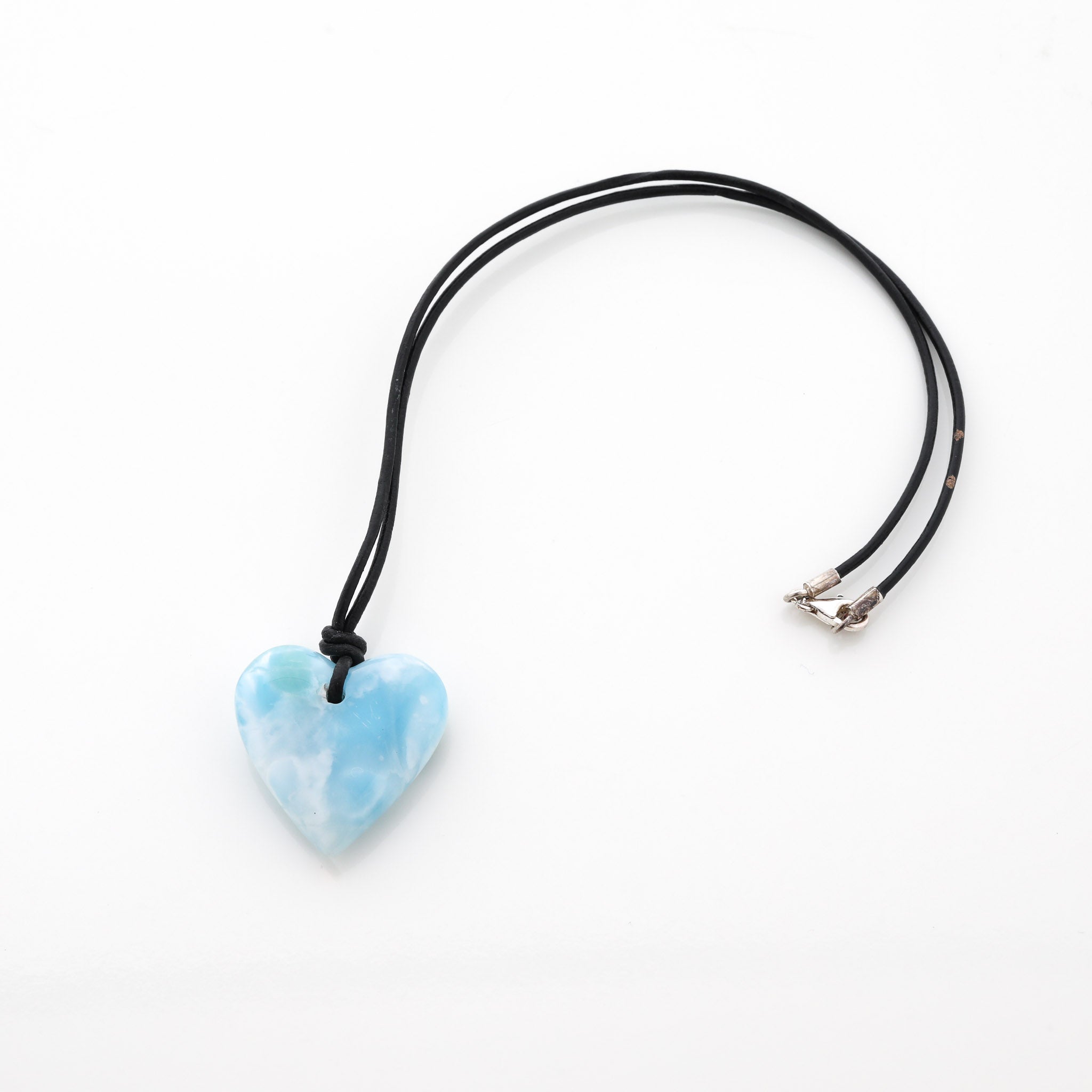 Larimar Heart Necklace Selene