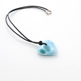 Larimar Heart Necklace Selene