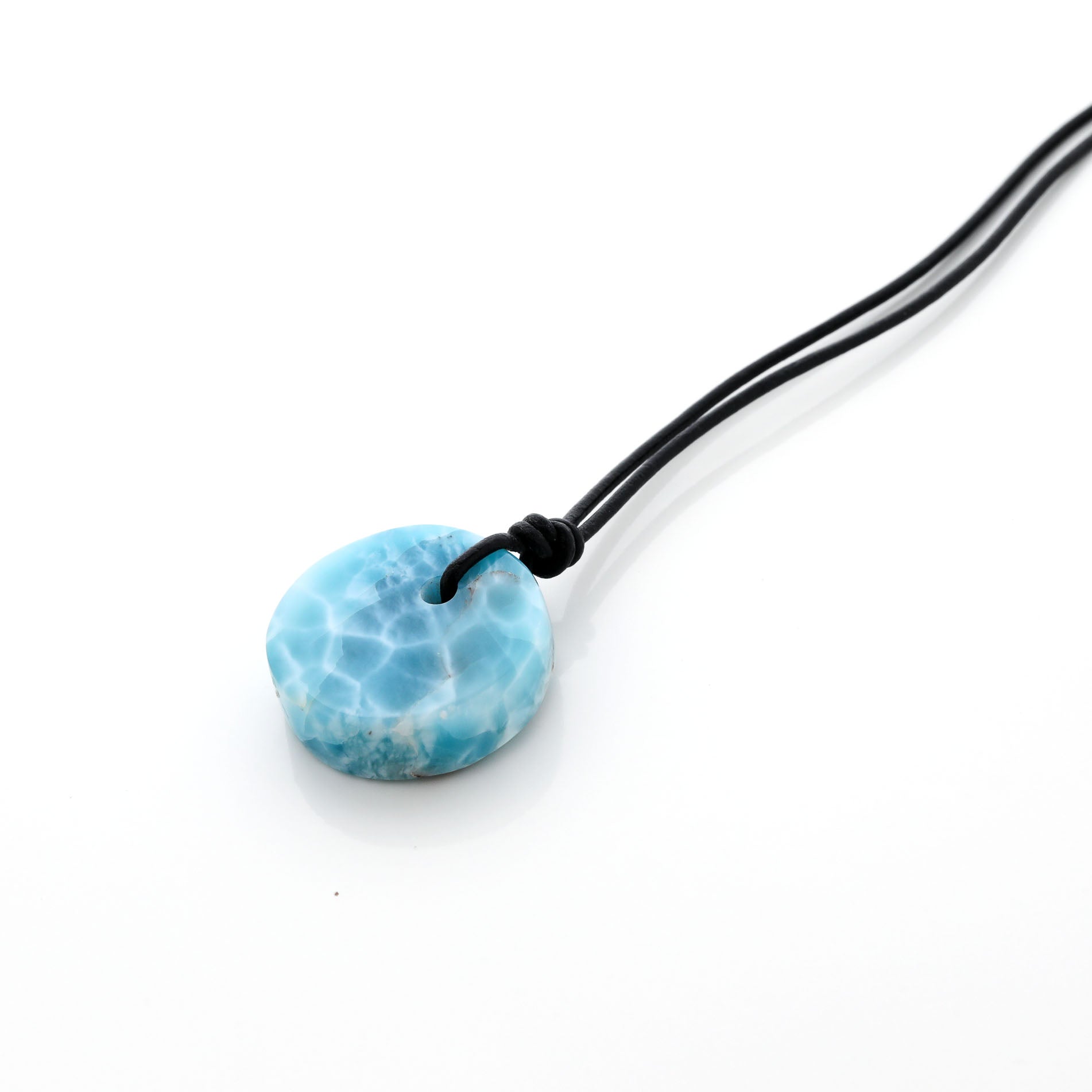 Larimar Leather Necklace Jax